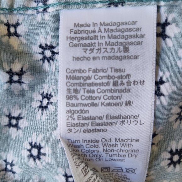 J.Crew Factory Atlantis Floral Print Button Down Flex Wash Slim Cotton Shirt M - Picture 7 of 7